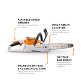 STIHL MSA 70.0 C-B KIT CORDLES CHAIN SAW 1/4" P W/ BATT