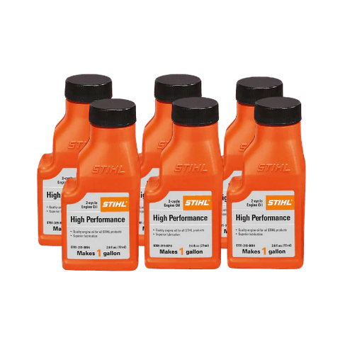 STIHL 0781 319 8008 HP 2-Cycle Engine Oil – Genuine OEM 50:1 Mix (2.6 oz, 6 Pack)