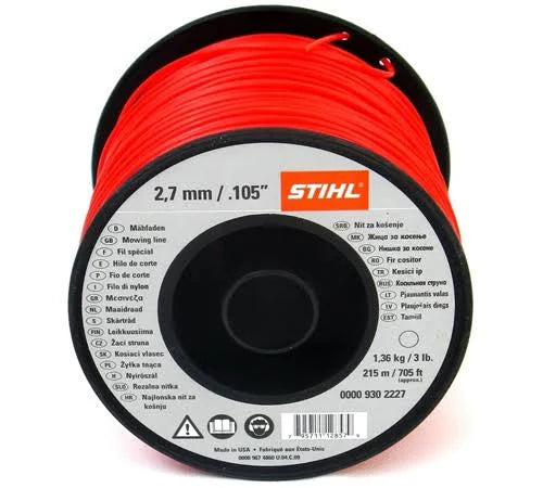 STIHL 0000 930 2227 - TRIMMER LINE PREMIUM .105 3LB SPOOL