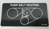 Toro 107-7705 DECAL-BELT ROUTING, PUMP