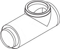 Central Boiler 11605 KIT,CHIMNEY TEE,W/ROPE RINGS,CL7260/PB