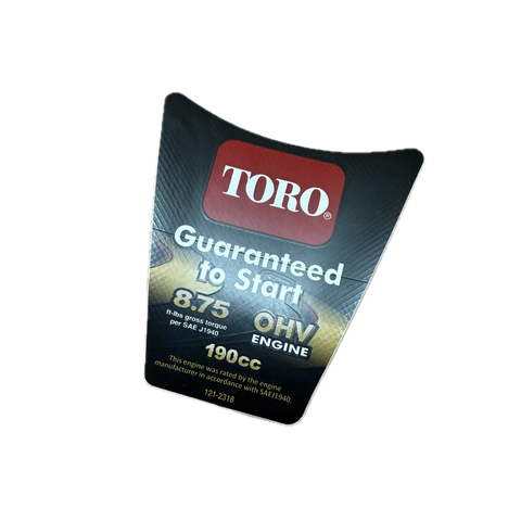 Toro 121-2318 DECAL-SHROUD