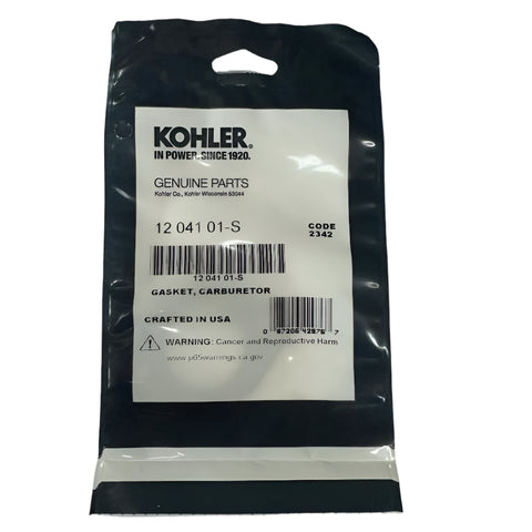 Kohler Engine 12 041 01-S - GASKET, CARBURETOR