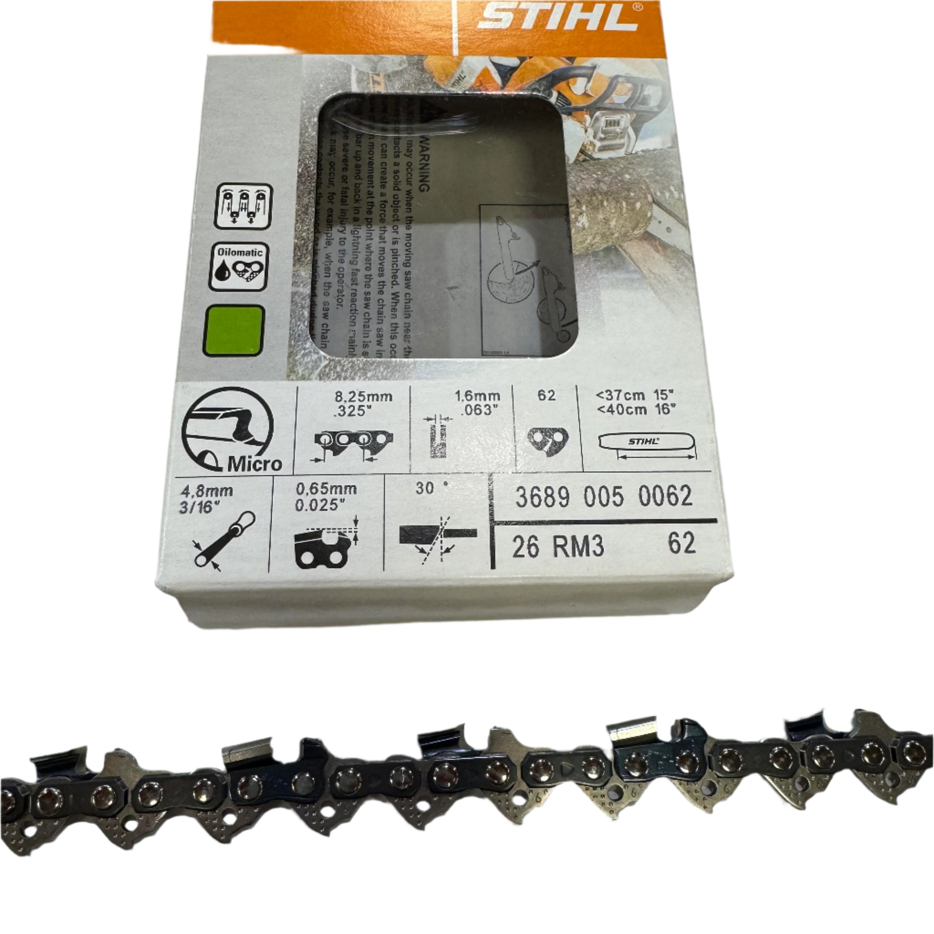 Catena STIHL 23RM 67 DL .325 1,3 mm per barra 16/40 cm OEM 3693 005 0067 Catena STIHL 23RM 67 DL .325 1,3 mm per barra 16/40 cm OEM 3693 005 0067
