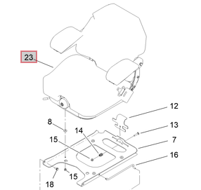 Toro 142-7524 ASM-SUSPENSION SEAT, TORO