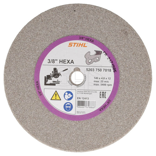 STIHL 5203 750 7018 Shaped Grinding Wheel- Hexa 3/8"