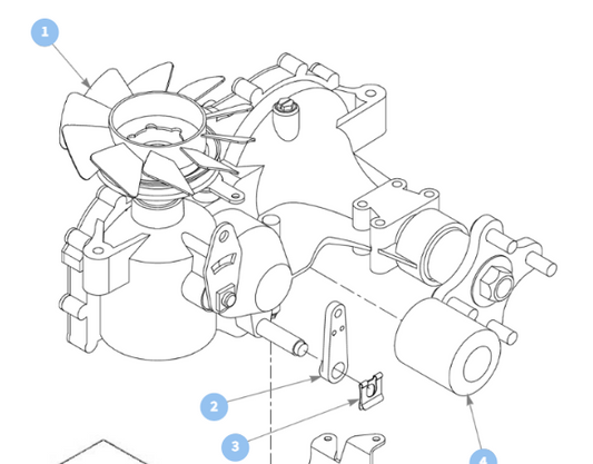 Hustler - 601019P - ZT3100 RH TRANSMI
