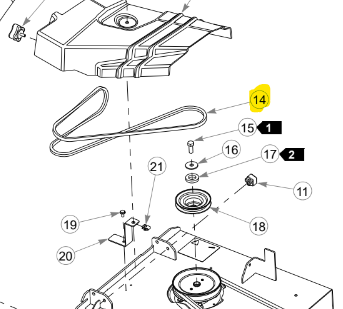 Hustler - 608218 - BELT HA SECTION