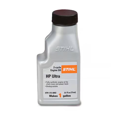 STIHL HP Ultra Fully Synthetic 2-Cycle Engine Oil 2.6 oz – 50:1 Mix (1 Gallon)