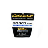 Cub Cadet Label-Shroud  Sc 300 - 777D20441
