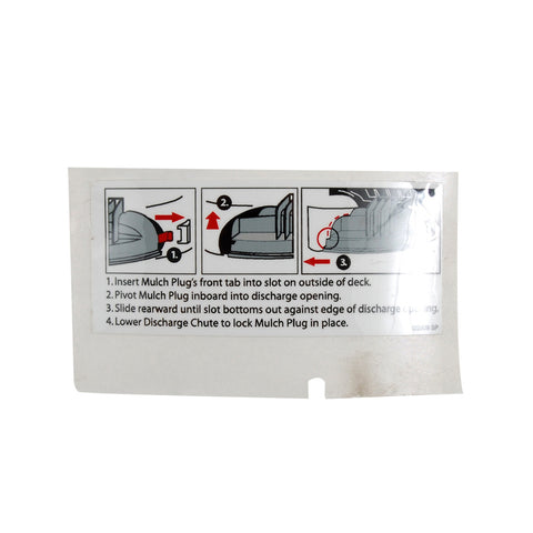 Cub Cadet Label-Mulch Plug - 777I22809