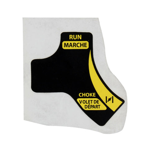 Cub Cadet Label-Run/Choke - 777I22990