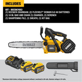 DEWALT DCCS674X2 60V MAX 14 in. Brushless Cordless Top Handle Chainsaw Kit with (2) FLEXVOLT Batteries