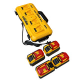 DEWALT DCB609-4C FLEXVOLT Battery & Charger Kit – (4) 9Ah Batteries + DCB104 4-Port Charger