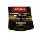 Toro 133-8113 DECAL-SHROUD