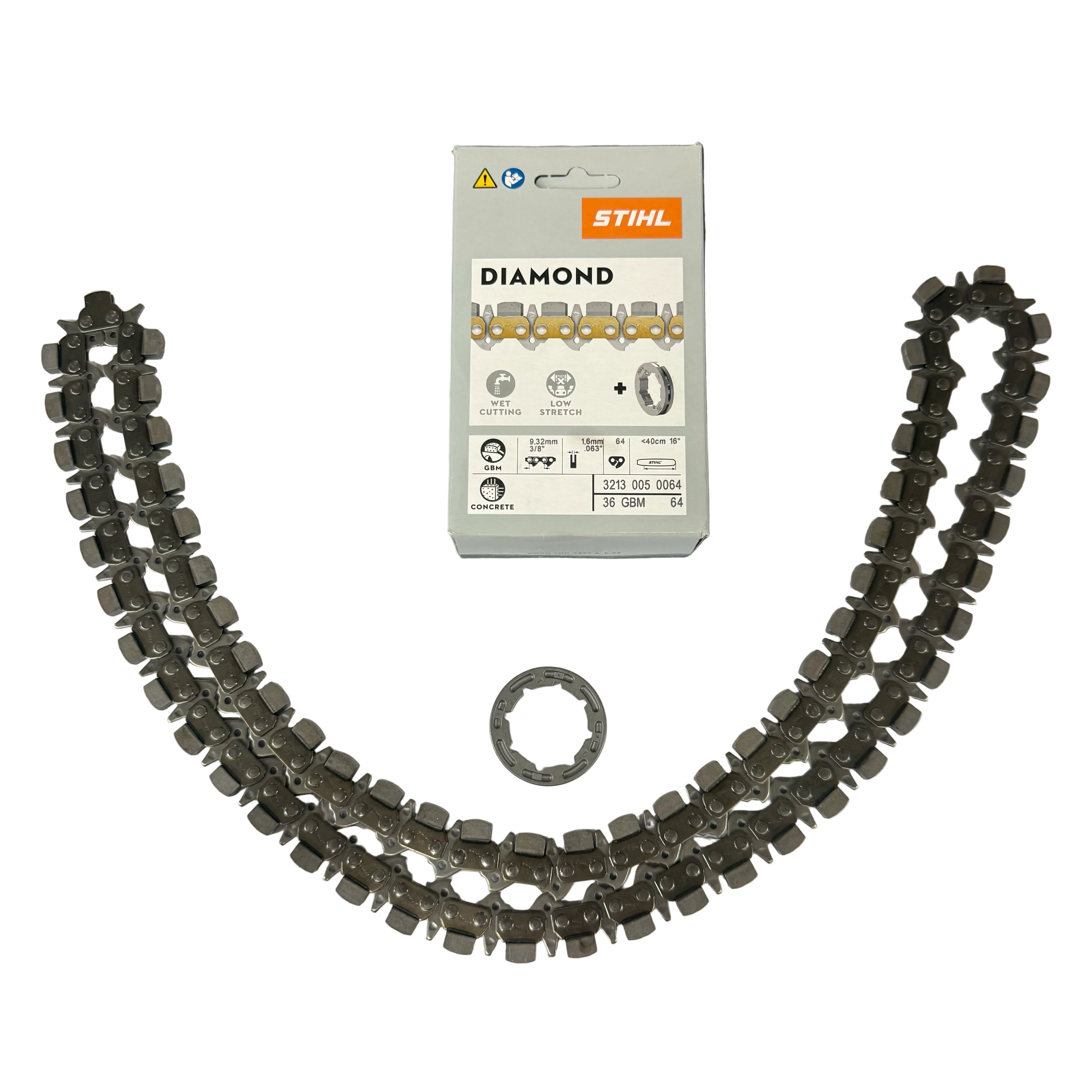 バリオドリル刃6mm STIHL 3213 005 0064 36 GBM Diamond Chain | P & P Small Engines