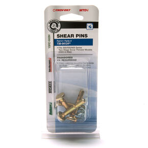 Cub Cadet Shear Pins   Qty 4 - OEM-738-04124