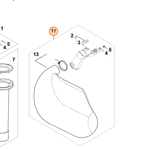 STIHL SA02 700 9702 - Catcher bag - SHA 56 (Vacuum attachment)