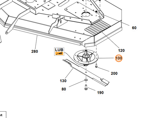 STIHL WB05 740 5900 10" Cast Iron Spindle Assembly | OEM RZ Mower