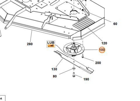 STIHL WB05 740 5900 10" Cast Iron Spindle Assembly | OEM RZ Mower