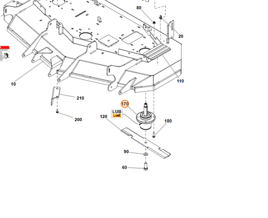 STIHL WB03 740 5900 Aluminum Long Shaft Spindle Assembly | OEM RZ Mower