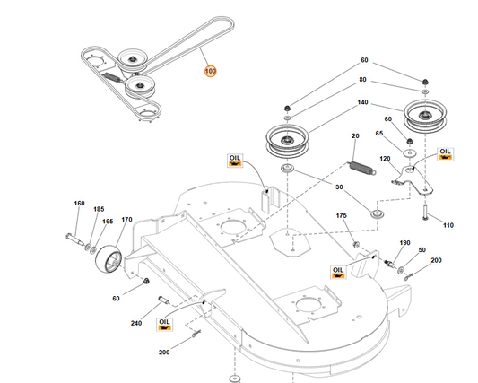 STIHL WB01 704 2105 42" Mower Belt | OEM RZ 142 Deck Belt