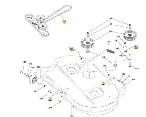 STIHL WB01 704 2105 42" Mower Belt | OEM RZ 142 Deck Belt