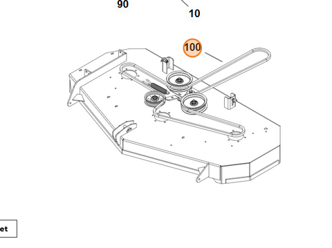 STIHL WB01 704 2115 52" Mower Belt | OEM RZ 152 Deck Belt