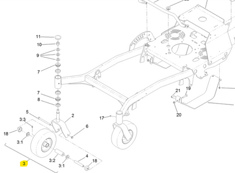 Toro 140-4286 WHEEL AND TIRE ASM