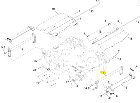 Toro 142-5424 ASM-FOLD ARM, LH
