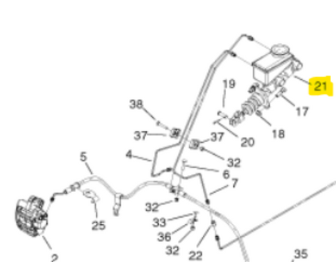 Toro 104-6782 MASTER CYLINDER ASM