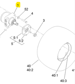 Toro 120-8486 MOTOR-WHEEL