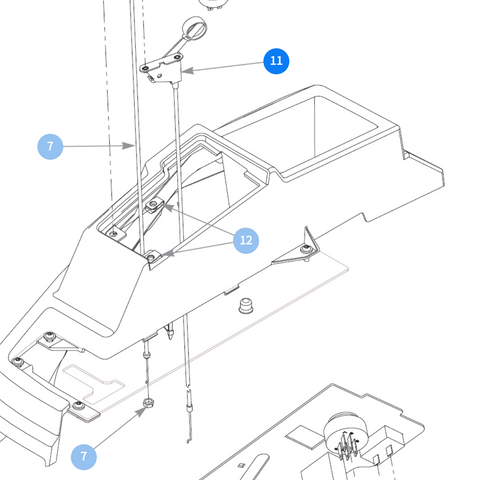 Hustler - 608190P - CABLE THROTTLE