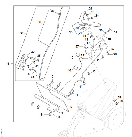STIHL TB01 790 0702 Adapter/Mounting Kit for TS 710i and TS 910i