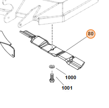 Technical diagram of a mechanical component with labeled parts on a white background