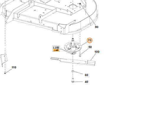 STIHL WB04 740 5900 8" Cast Iron Spindle Assembly | OEM RZ Mower