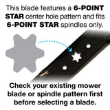 3-in-1 Blade for 30" Cutting Decks – MTD Genuine OEM 942-04385 (Star Center)