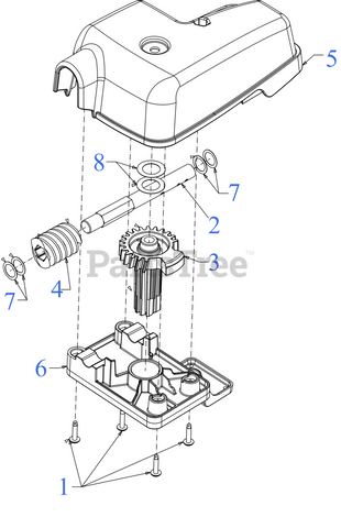 Cub Cadet 618P09835A GEARBOX ASM-CHUTE