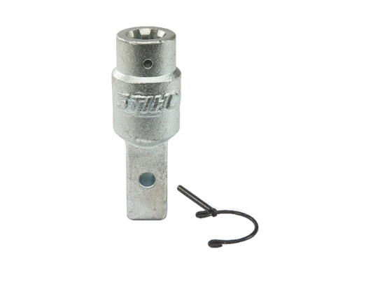 STIHL 4313 680 3901 auger adapter with 7/8 inch square drive for BT 120 BT 121 BT 130 and BT 131 earth augers compatible with select 1 inch square drive auger bits